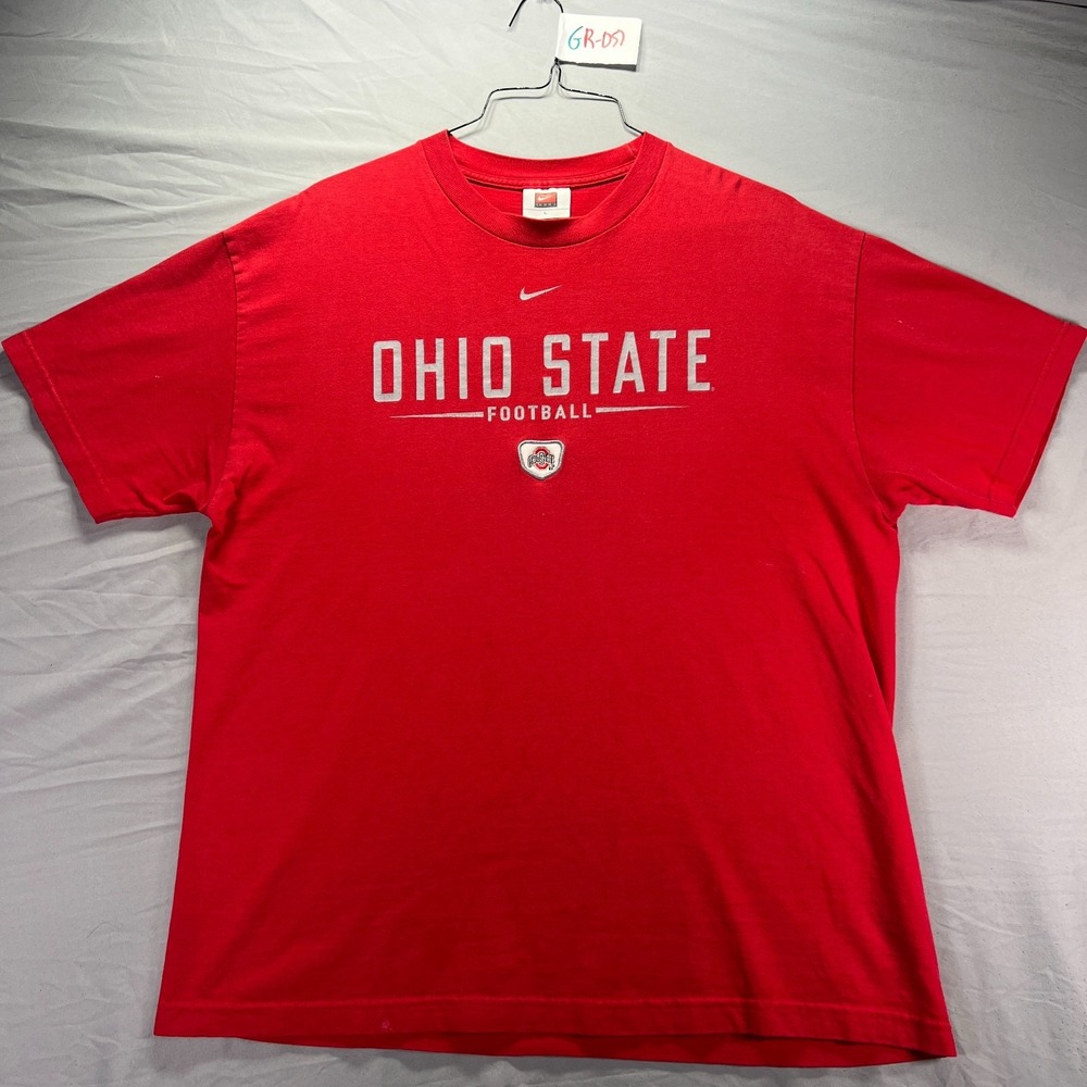 Vintage Ohio State Buckeyes Shirt Mens Large Nike White Tag Center Swoosh 90s